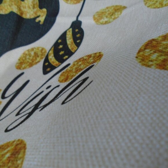 Christmas Holiday Black and Gold pillow Covers 20x19 inches Set of 3 one-sided - Picture 6 of 7